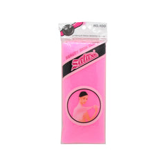 Bright pink Bath Towel from Salux for seamless skin exfoliation and body care.