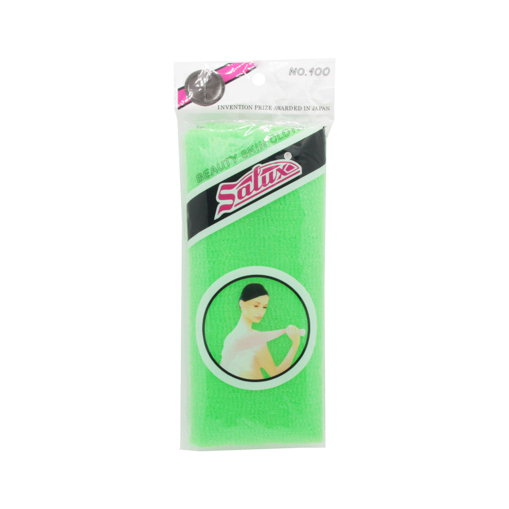 Bath Towel vibrant green hair wrap in packaging, perfect for drying hair after showering.