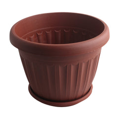 Brown Flower Pot(25*19.5CM) in terracotta color, perfect for indoor and outdoor plants.