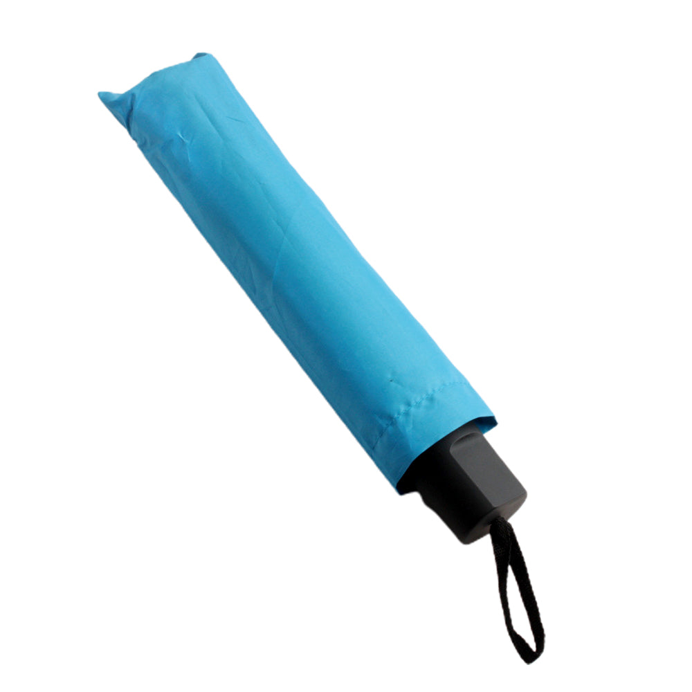 ☔ Foldable Compact Umbrella – Rainproof Travel Size (Q) in blue, compact and travel-friendly design.