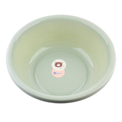 Multipurpose Plastic Basin (Ø39×14cm) in a pastel green color with a cute bear print inside.