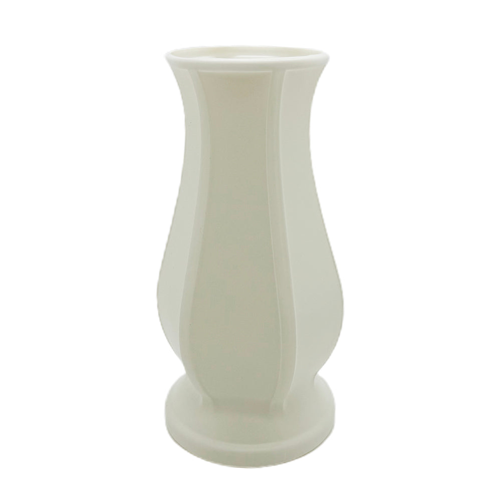 🏺Modern Plastic Flower Vase – White / Red / Black(3571) in sleek white design, perfect for floral arrangements.