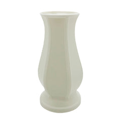 🏺Modern Plastic Flower Vase – White / Red / Black(3571) in sleek white design, perfect for floral arrangements.