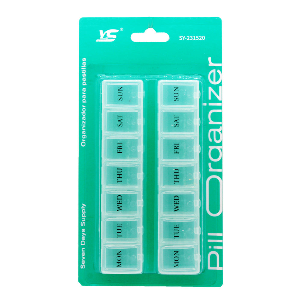 2-Week Pill Organizer – AM & PM Compartments with clear labeled compartments for daily medication management.