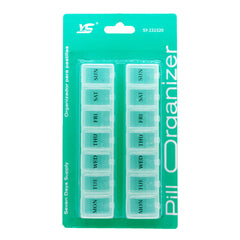 2-Week Pill Organizer – AM & PM Compartments with clear labeled compartments for daily medication management.