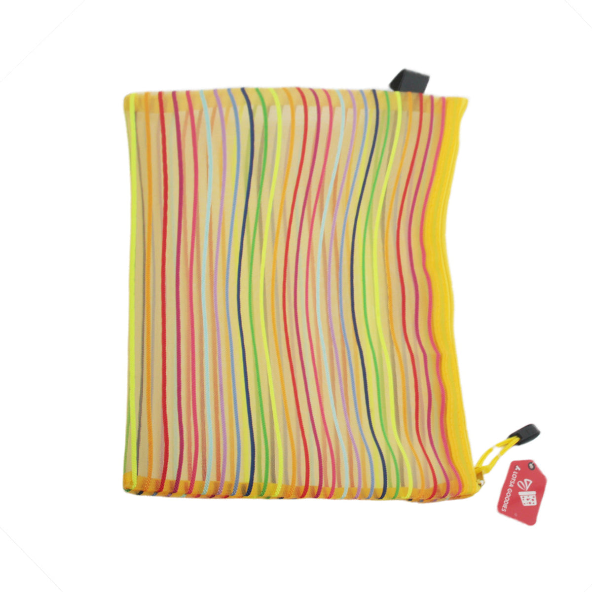A4 Csage Bag in vibrant colors, featuring a unique striped design, perfect for organizing documents.