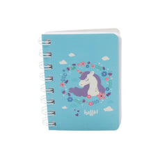 A7 Spring Note with a unicorn design and floral wreath, perfect for fun note-taking.