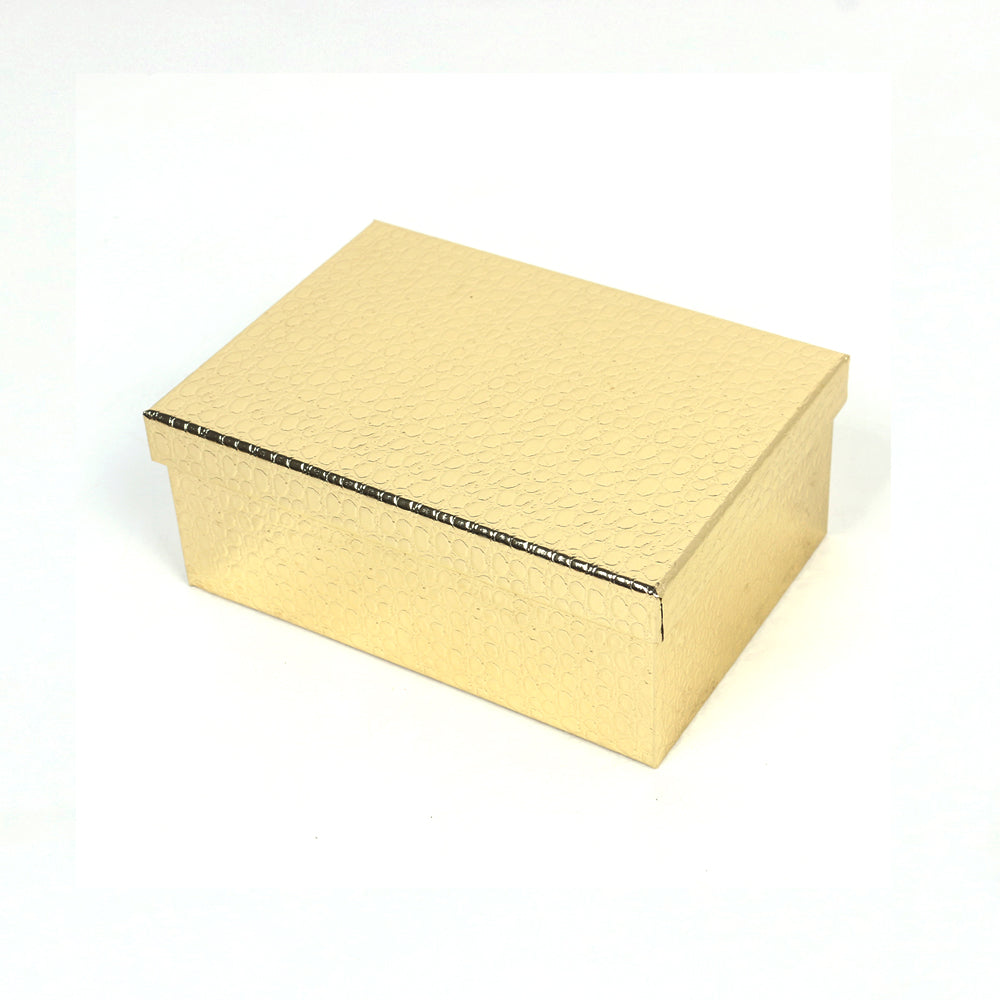 9/10 Gift Box Gold Lethr Lk(21*15*8.5CM) - elegant gold gift box perfect for special occasions.