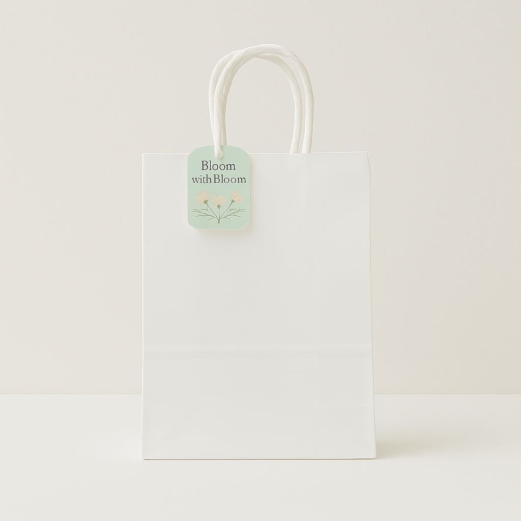 Craft Solid Colour Bag(3PCS/32*26*12CM) in white, perfect for gift wrapping and everyday use.