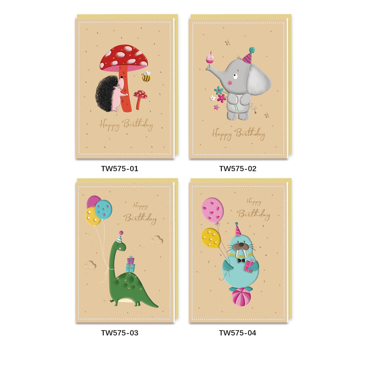 Card Birthday Brown Background