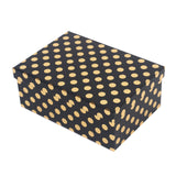3/10 Gold Dot Black Gift Box(33*25.5*14.5CM) with gold polka dots design.