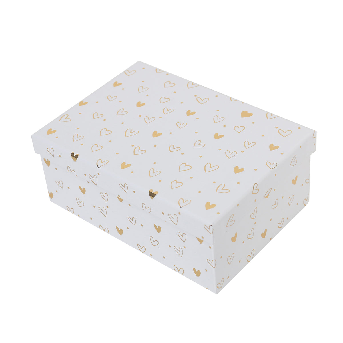 10/10 Gold Heart White Gift Box(19*13*7.5CM)