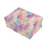 3/10 Gold Feather Purple Gift Box(33*25.5*14.5CM) with beautiful feather design, perfect for gifts.