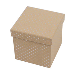 3/10 Silver Dot Craft Gift Box(22.5*22.5*22.5CM) in polka dot design, perfect for gifts and crafts.
