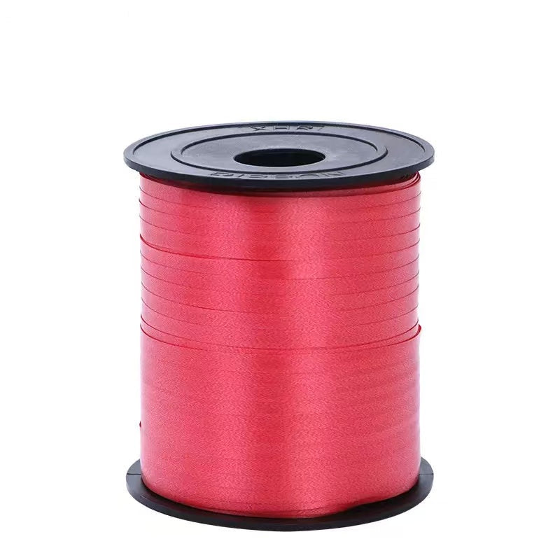 Curling Ribbon Roll(0.5CM*200M/Red) in vibrant red color on a spool for gift wrapping and decoration.