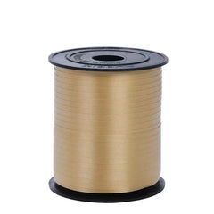 Curling Ribbon Roll(0.5CM*200M/Gold) on a spool, perfect for decorating gifts and crafts.