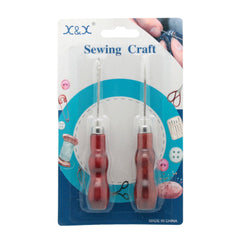 Sewing Craft Awl Tools in packaging showcasing two red sewing awls and craft accessories.