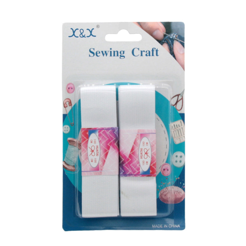 Sewing Elastic(2PCS/3*70CM) packaging featuring two elastic bands for sewing crafts.