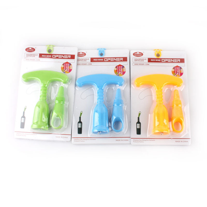 Wine Opener And Cork(PS:12*20*4CM) in vibrant colors for easy wine bottle opening.
