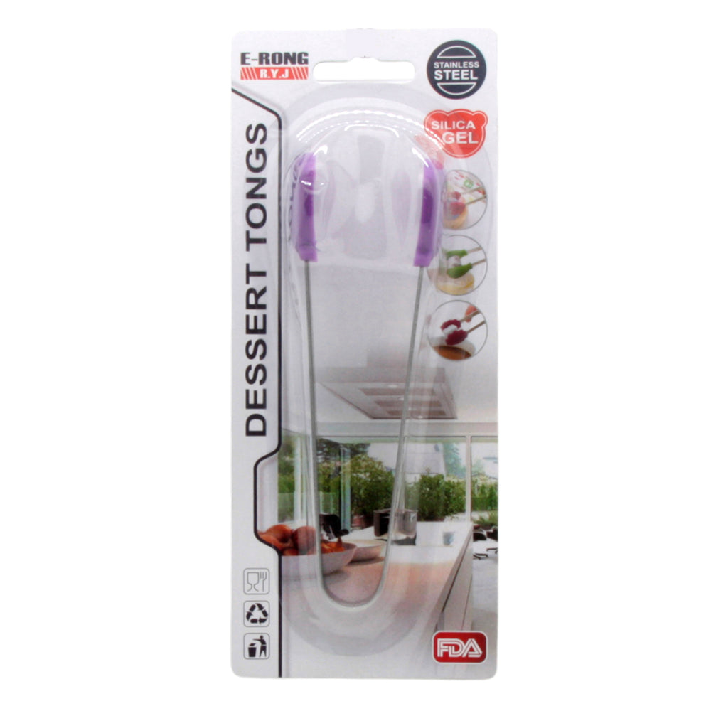 Tong Silicone End mini tongs with silicone tips and stainless steel design for cooking and serving.