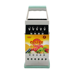 4-Sided Box Grater – Stainless Steel for versatile grating, shredding, and slicing in the kitchen.