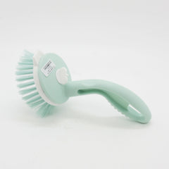 Scrub Brush With Handle in mint green color, designed for effective cleaning and scrubbing surfaces.