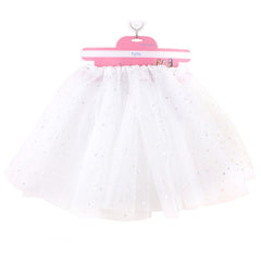 ✨Adult Tutu Skirt – Fun, Fluffy & Fabulous in white tulle with glitter for playful outfits.