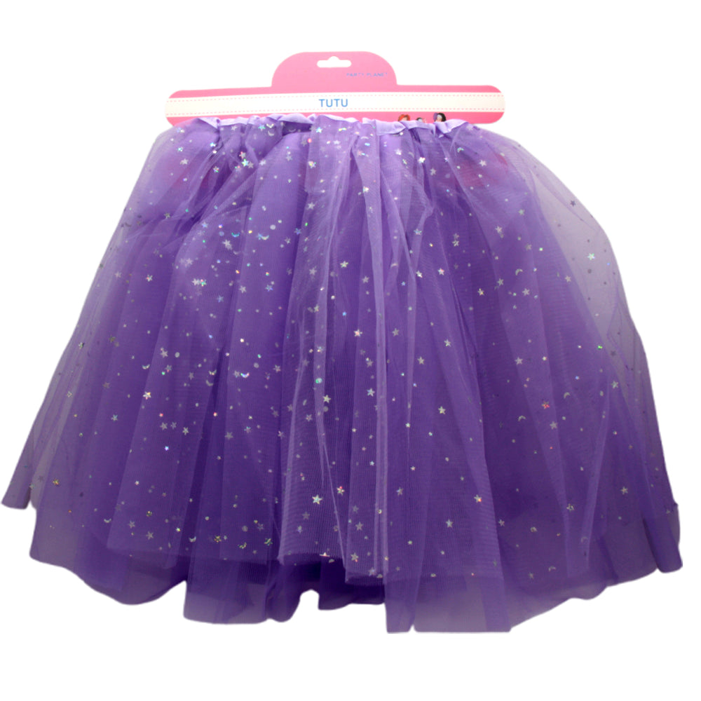 ✨Adult Tutu Skirt – Fun, Fluffy & Fabulous in purple with star accents and layered tulle for a playful style.