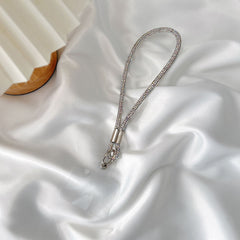 Rhinestone Wrist Strap for Phones – Elegant Diamond-Look Lanyard with Keyring | NZ Based