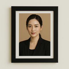 🖼️ A4 Photo Frame – Modern Display Frame(A4) showcasing a professional portrait with a sleek black design.